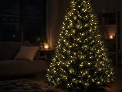 Árbol de Navidad con luces LED integradas